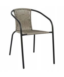 ΠΟΛΥΘΡΟΝΑ ΚΑΡΕΚΛΑ CAMEL HM5015.01 ΓΚΡΙ ΜΕΤΑΛΛΙΚΗ ΜΕ WICKER 48x48-53x72 εκ.