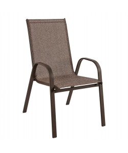 ΠΟΛΥΘΡΟΝΑ ΕΞ.ΧΩΡΟΥ LEON HM5000.02 ΜΕΤΑΛΛΙΚΗ ΚΑΦΕ ΜΕ TEXTILENE ΚΑΦΕ 54x70x93Υεκ