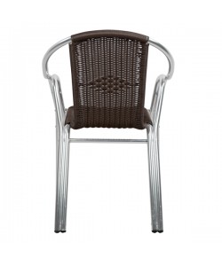 ΠΟΛΥΘΡΟΝΑ NOEL HM5019 ΑΛΟΥΜΙΝΙΟΥ ΔΙΠΛΟΣ ΣΚΕΛΕΤΟΣ ΜΕ RATTAN 56x60x75Υ εκ.