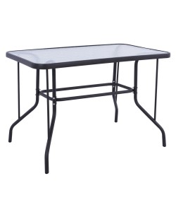 ΤΡΑΠΕΖΙ ADAM HM5020.01 ΜΕΤΑΛΛΙΚΟ ΣΚΟΥΡΟ ΓΚΡΙ ΜΕ ΓΥΑΛΙΝΗ ΕΠΙΦΑΝΕΙΑ 110Χ60Χ71Υεκ.