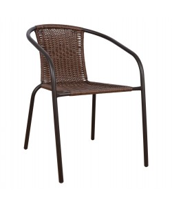 ΠΟΛΥΘΡΟΝΑ ΚΑΡΕΚΛΑ CAMEL HM5015.02 ΚΑΦΕ ΜΕΤΑΛΛΙΚΗ ΜΕ WICKER ΚΑΦΕ 48x48-53x72 cm