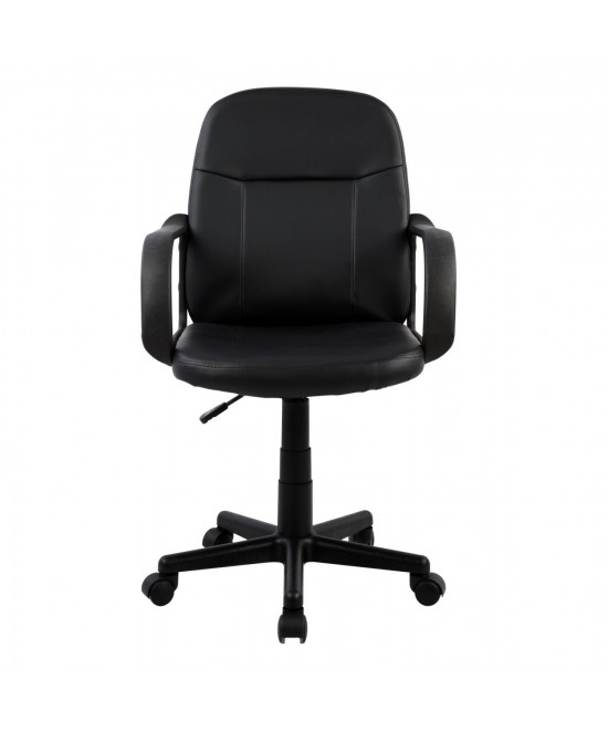 ΚΑΡΕΚΛΑ ΓΡΑΦΕΙΟΥ GRANE HM1005 ΜΕ ΜΠΡΑΤΣΑ ΜΑΥΡO PU 56,5x50x88-100Υ εκ.