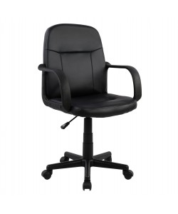 ΚΑΡΕΚΛΑ ΓΡΑΦΕΙΟΥ GRANE HM1005 ΜΕ ΜΠΡΑΤΣΑ ΜΑΥΡO PU 56,5x50x88-100Υ εκ.