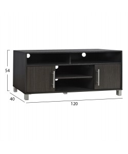 ΕΠΙΠΛΟ ΤΗΛΕΟΡΑΣΗΣ ΜΕΛΑΜΙΝΗΣ DANNA HM2202.01 ZEBRANO 120x40x54 εκ.