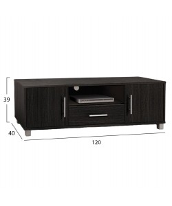 ΕΠΙΠΛΟ ΤΗΛΕΟΡΑΣΗΣ MACIE ΜΕΛΑΜΙΝΗΣ HM2203.01 ZEBRANO 120x40x39Y εκ.
