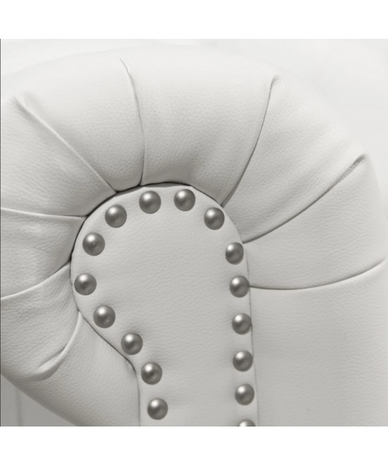 ΚΑΝΑΠΕΣ 3ΘΕΣΙΟΣ T.CHESTERFIELD HM3009.02 ΤΕΧΝΟΔΕΡΜΑ ΛΕΥΚΟ ΜΑΤ 208x90x73 εκ.