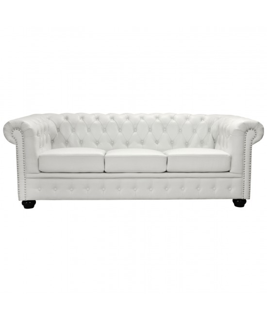 ΚΑΝΑΠΕΣ 3ΘΕΣΙΟΣ T.CHESTERFIELD HM3009.02 ΤΕΧΝΟΔΕΡΜΑ ΛΕΥΚΟ ΜΑΤ 208x90x73 εκ. ΚΑΝΑΠΕΣ 3ΘΕΣΙΟΣ T.CHESTERFIELD HM3009.02 ΤΕΧΝΟΔΕΡΜΑ ΛΕΥΚΟ ΜΑΤ 208x90x73 εκ.