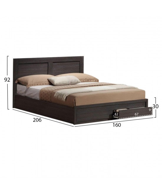 ΚΡΕΒΑΤΙ CAPRI HM312.01 ΜΕ 2ΣΥΡΤΑΡΙΑ ZEBRANO ΓΙΑ ΣΤΡΩΜΑ 150x200εκ.