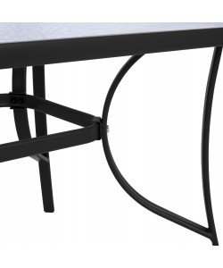 ΤΡΑΠΕΖΙ BRUNO 150X90Χ72Υεκ. ΓΚΡΙ ΜΕΤΑΛΛΙΚΟ ΜΕ ΓΥΑΛΙΝΗ ΕΠΙΦΑΝΕΙΑ HM5145.01