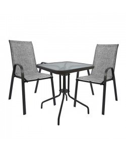 ΣΕΤ ΤΡΑΠΕΖΑΡΙΑΣ 3ΤΜΧ ΜΕ 2 ΚΑΡΕΚΛΕΣ & 1 ΤΡΑΠΕΖΙ 60x60 HM5183.01