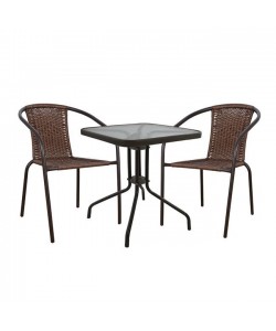 ΣΕΤ ΤΡΑΠΕΖΑΡΙΑ 3ΤΜΧ ΚΑΡΕΚΛΕΣ ΚΑΙ ΤΡΑΠΕΖΙ 60Χ60 HM5179.02