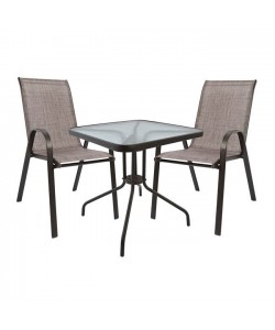 ΣΕΤ ΤΡΑΠΕΖΑΡΙΑ 3ΤΜΧ ΚΑΡΕΚΛΕΣ  ΚΑΙ ΤΡΑΠΕΖΙ 70Χ70 HM5185.02