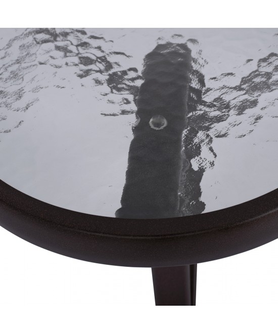 ΤΡΑΠΕΖΙ BRUNO 150X90Χ72Υεκ. ΚΑΦΕ ΜΕΤΑΛΛΙΚΟ ΜΕ ΓΥΑΛΙΝΗ ΕΠΙΦΑΝΕΙΑ HM5145.02