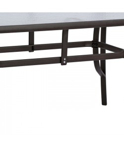 ΤΡΑΠΕΖΙ BRUNO 150X90Χ72Υεκ. ΚΑΦΕ ΜΕΤΑΛΛΙΚΟ ΜΕ ΓΥΑΛΙΝΗ ΕΠΙΦΑΝΕΙΑ HM5145.02