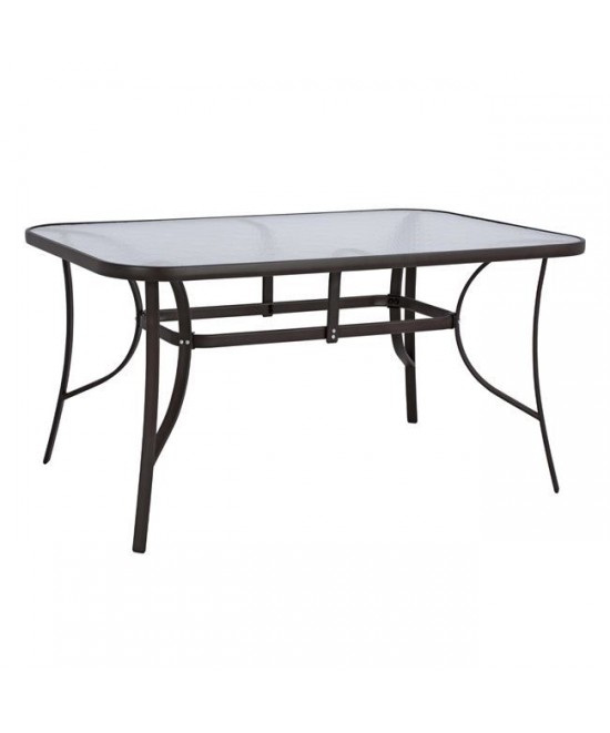 ΤΡΑΠΕΖΙ BRUNO 150X90Χ72Υεκ. ΚΑΦΕ ΜΕΤΑΛΛΙΚΟ ΜΕ ΓΥΑΛΙΝΗ ΕΠΙΦΑΝΕΙΑ HM5145.02 ΤΡΑΠΕΖΙ BRUNO 150X90Χ72Υεκ. ΚΑΦΕ ΜΕΤΑΛΛΙΚΟ ΜΕ ΓΥΑΛΙΝΗ ΕΠΙΦΑΝΕΙΑ HM5145.02