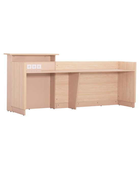 ΓΡΑΦΕΙΟ ΥΠΟΔΟΧΗΣ DALTON HM2068.02 ΜΕΛΑΜΙΝΗ ΣΕ SONAMA-ΜΠΕΖ 240x80x106Υεκ.