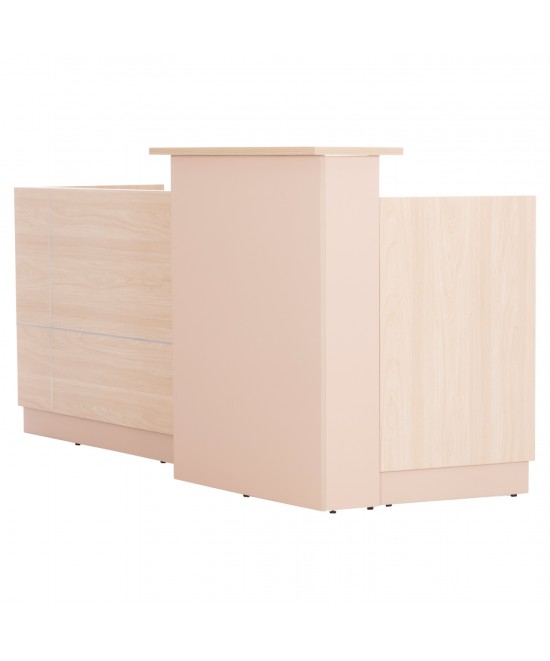 ΓΡΑΦΕΙΟ ΥΠΟΔΟΧΗΣ DALTON HM2068.02 ΜΕΛΑΜΙΝΗ ΣΕ SONAMA-ΜΠΕΖ 240x80x106Υεκ.