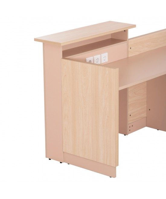 ΓΡΑΦΕΙΟ ΥΠΟΔΟΧΗΣ DALTON HM2068.02 ΜΕΛΑΜΙΝΗ ΣΕ SONAMA-ΜΠΕΖ 240x80x106Υεκ.