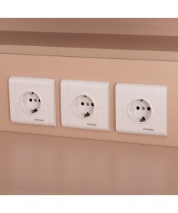 ΓΡΑΦΕΙΟ ΥΠΟΔΟΧΗΣ DALTON HM2068.02 ΜΕΛΑΜΙΝΗ ΣΕ SONAMA-ΜΠΕΖ 240x80x106Υεκ.