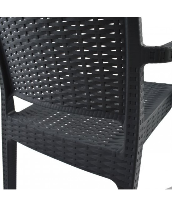ΠΟΛΥΘΡΟΝΑ ΠΟΛΥΠΡΟΠΥΛΕΝΙΟΥ ΒΑΡΕΩΣ ΤΥΠΟΥ KAGANU DARK GREY HM5134.01 57x55,5x89 εκ.