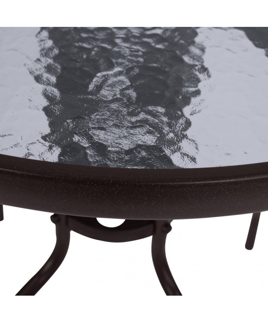 ΣΕΤ ΤΡΑΠΕΖΑΡΙΑΣ 3ΤΜΧ ΜΕ ΤΡΑΠΕΖΙ Φ70 & ΚΑΡΕΚΛΕΣ LEON ΚΑΦΕ HM5184.02