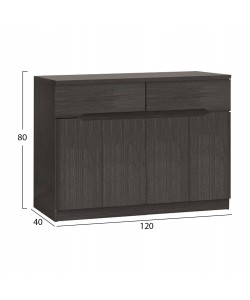 ΜΠΟΥΦΕΣ JOLENE HM2234.01 2 ΣΥΡΤΑΡΙΑ & 4 ΠΟΡΤΕΣ ZEBRANO 120X40X80εκ.