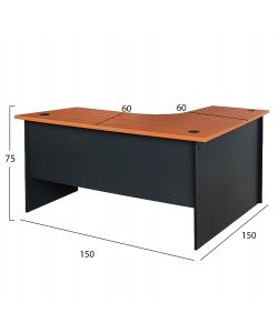 ΓΡΑΦΕΙΟ ΓΩΝΙΑ ΕΠΑΓΓΕΛΜΑΤΙΚΟ SIENNA 150Χ150Χ75εκ HM2019.03 ΚΕΡΑΣΙ