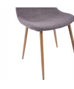 ΚΑΡΕΚΛΑ LEONARDO HM00100.03 ΜΕ ΜΕΤΑΛΛΙΚΑ ΠΟΔΙΑ & ΥΦΑΣΜΑ ΚΑΦΕ 44x55x85Υεκ.