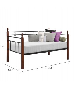 ΚΑΝΑΠΕΣ ΚΡΕΒΑΤΙ REVEN ΣΤΡΩΜΑ 90Χ190 εκ ΜΕΤΑΛΛΟ ΚΑΙ ΞΥΛΟ HM367