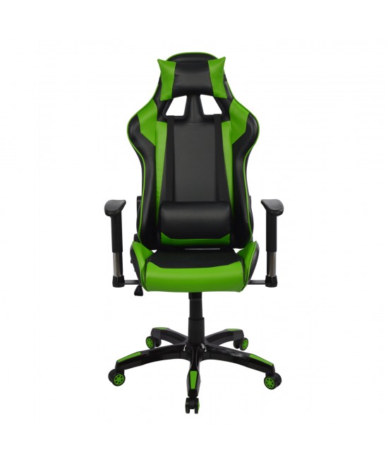 ΠΟΛΥΘΡΟΝΑ GAMING RACING HM1056.03 ΜΑΥΡΟ - ΠΡΑΣΙΝΟ PU 67x70x134 εκ.