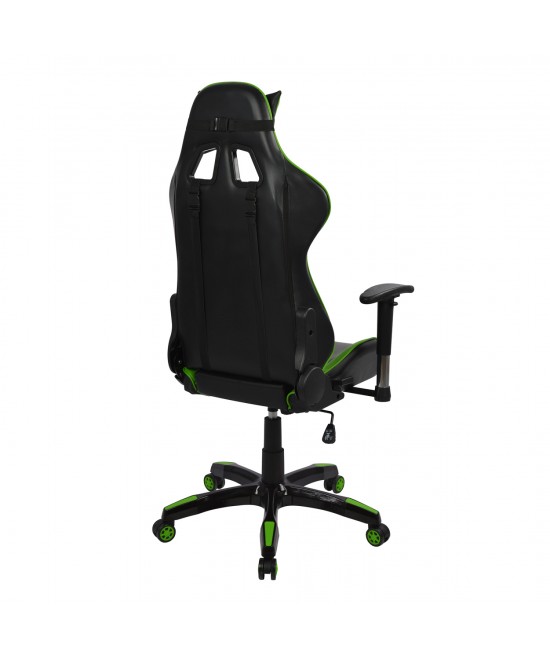 ΠΟΛΥΘΡΟΝΑ GAMING RACING HM1056.03 ΜΑΥΡΟ - ΠΡΑΣΙΝΟ PU 67x70x134 εκ.