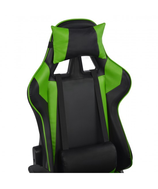 ΠΟΛΥΘΡΟΝΑ GAMING RACING HM1056.03 ΜΑΥΡΟ - ΠΡΑΣΙΝΟ PU 67x70x134 εκ.