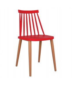 ΚΑΡΕΚΛΑ ΤΡΑΠΕΖΑΡΙΑΣ HM8052.07 VANESSA ΚΟΚΚΙΝΗ ΜΕ ΜΕΤΑΛΛΙΚΑ ΠΟΔΙΑ 42,5x47x81,5 εκ.