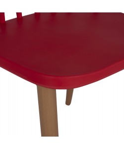 ΚΑΡΕΚΛΑ ΤΡΑΠΕΖΑΡΙΑΣ HM8052.07 VANESSA ΚΟΚΚΙΝΗ ΜΕ ΜΕΤΑΛΛΙΚΑ ΠΟΔΙΑ 42,5x47x81,5 εκ.