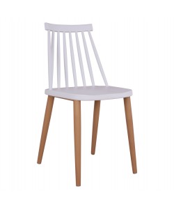 ΚΑΡΕΚΛΑ ΤΡΑΠΕΖΑΡΙΑΣ HM8052.01 VANESSA ΛΕΥΚΗ ΜΕ ΜΕΤΑΛΛΙΚΑ ΠΟΔΙΑ 43x46,5x82 εκ.