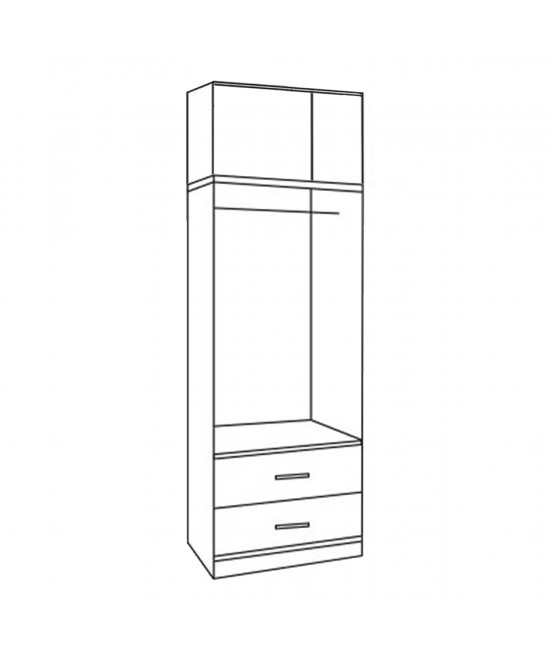 ΝΤΟΥΛΑΠΑ 2ΦΥΛΛΗ ME ΠΑΤΑΡΙ Κ 2 ΣΥΡΤΑΡΙΑ ZEBRANO 80Χ42Χ241εκ. HM11222.01