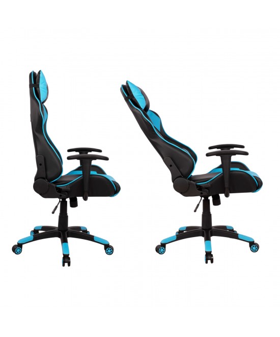 ΠΟΛΥΘΡΟΝΑ GAMING DARIUS HM1072.08 ΜΑΥΡΗ-ΣΙΕΛ 66,5x70x(122-129) cm