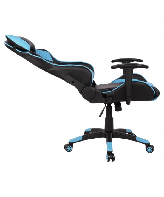 ΠΟΛΥΘΡΟΝΑ GAMING DARIUS HM1072.08 ΜΑΥΡΗ-ΣΙΕΛ 66,5x70x(122-129) cm