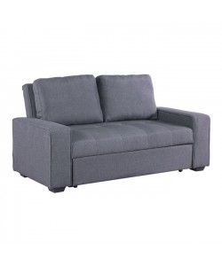 ΚΑΝΑΠΕΣ ΚΡΕΒΑΤΙ KANNA 2ΘΕΣΙΟΣ 176x102x91 εκ.HM3082.10 ΜΕ ΓΚΡΙ ΥΦΑΣΜΑ