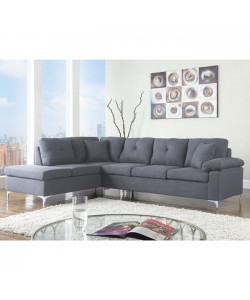 ΚΑΝΑΠΕΣ ΓΩΝΙΑ ΑΡΙΣΤΕΡΗ ZAILA HM3087L ΥΦΑΣΜΑ ΓΚΡΙ 282x197x90Υ εκ.