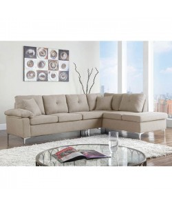 ΚΑΝΑΠΕΣ ΓΩΝΙΑ ΔΕΞΙΑ ZAILA HM3086R ΥΦΑΣΜΑ ΜΠΕΖ 282x197x90 εκ.