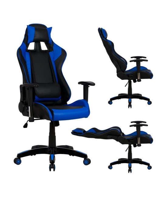 ΠΟΛΥΘΡΟΝΑ ΓΡΑΦΕΙΟΥ GAMING ZAYN HM1056.08 ΜΑΥΡΟ-ΜΠΛΕ PU 67x70x134 cm ΠΟΛΥΘΡΟΝΑ ΓΡΑΦΕΙΟΥ GAMING ZAYN HM1056.08 ΜΑΥΡΟ-ΜΠΛΕ PU 67x70x134 cm
