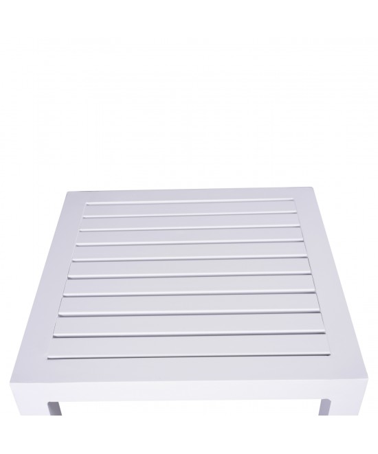 ΤΡΑΠΕΖΙ ΑΛΟΥΜΙΝΙΟΥ QIANA HM5402.01 ΛΕΥΚΟ 45x45x45,5Υ εκ.