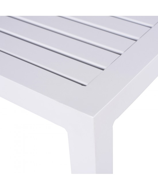 ΤΡΑΠΕΖΙ ΑΛΟΥΜΙΝΙΟΥ QIANA HM5402.01 ΛΕΥΚΟ 45x45x45,5Υ εκ.