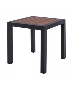 ΤΡΑΠΕΖΙ ΑΛΟΥΜΙΝΙΟΥ SABRA HM5403.02 ΓΚΡΙ ΜΕ POLYWOOD 45Χ45X45,5Yεκ.