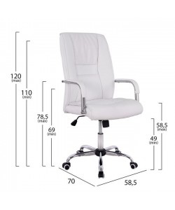 ΚΑΡΕΚΛΑ ΓΡΑΦΕΙΟΥ ANGEE HM1106.02 ΣΕ ΧΡΩΜΑ ΛΕΥΚΟ 58,5x70x120 cm