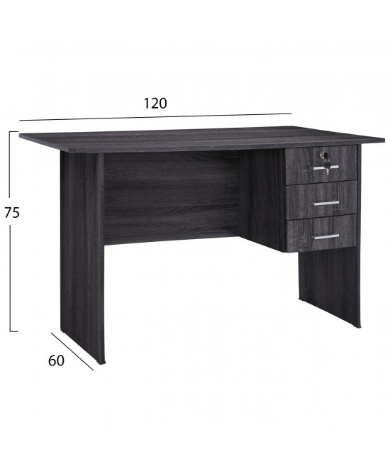ΓΡΑΦΕΙΟ ΜΕ 3 ΣΥΡΤΑΡΙΑ HAYDEN HM2268.01 ΜΕΛΑΜΙΝΗ ΣΕ ΑΝΘΡΑΚΙ ΧΡΩΜΑ 120x60x75Υεκ ΓΡΑΦΕΙΟ ΜΕ 3 ΣΥΡΤΑΡΙΑ HAYDEN HM2268.01 ΜΕΛΑΜΙΝΗ ΣΕ ΑΝΘΡΑΚΙ ΧΡΩΜΑ 120x60x75Υεκ