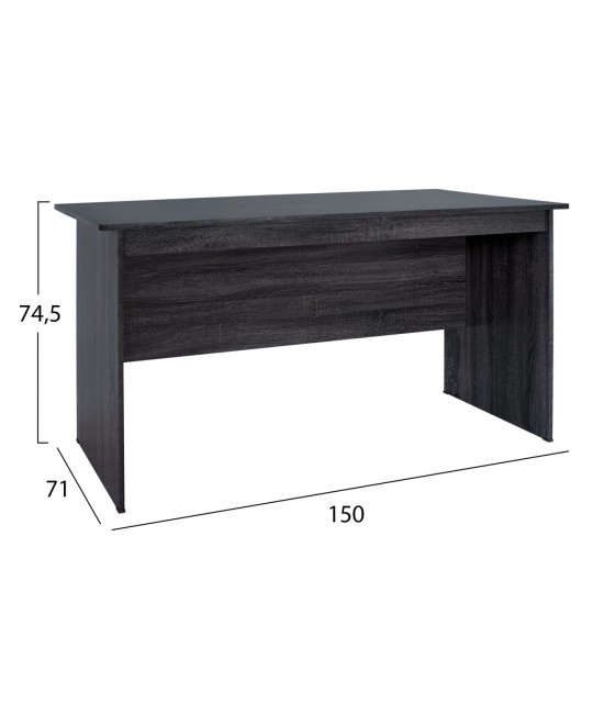 ΓΡΑΦΕΙΟ ΜΕΛΑΜΙΝΗΣ HAYDEN 150x71x74,5 HM2284.01 ΣΕ ΑΝΘΡΑΚΙ ΧΡΩΜΑ