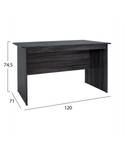ΓΡΑΦΕΙΟ ΜΕΛΑΜΙΝΗΣ HAYDEN 120x71x74,5 HM2285.01 ΣΕ ΑΝΘΡΑΚΙ ΧΡΩΜΑ
