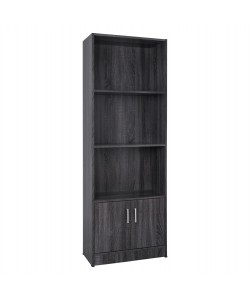 ΒΙΒΛΙΟΘΗΚΗ ΜΕΛΑΜΙΝΗΣ HAYDEN HM2269.01 ΣΕ ΑΝΘΡΑΚΙ ΧΡΩΜΑ 60x30x174 εκ.